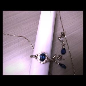 LeVian Diamond and Sapphire Ring Set